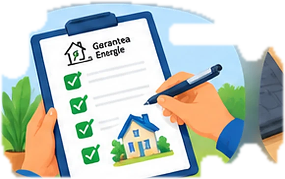 Liste de contrôle Garantea cochée point par point pour une maison