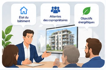 Réunion avec les copropriétaires : état du bâtiment, attentes, objectifs énergétiques
