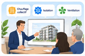 Présentation des travaux collectifs : chauffage, isolation, ventilation