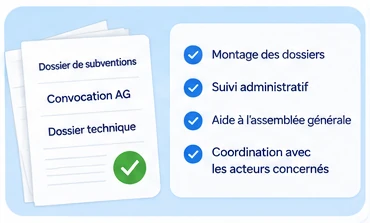 Dossiers de subventions, convocation d’assemblée générale et dossier technique
