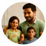 Portrait d’un couple et de ses enfants