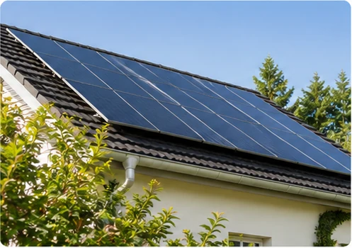 Panneaux photovoltaïques sur le toit d’une maison