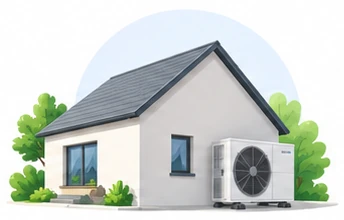Maison individuelle équipée d’une pompe à chaleur