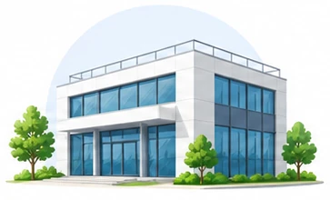 Immeuble de bureaux vitré