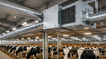 Système de ventilation d’un bâtiment d’élevage bovin